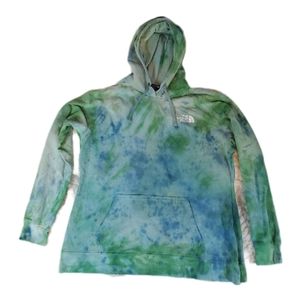 The North Face Womens XL Blue Green Tie Dye Hoodie